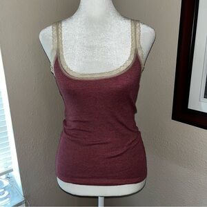 Vintage Y2K Abercrombie 2000s Lace Trim Eyelet Tank Top